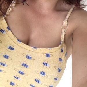 VINTAGE Roxy cropped terry top